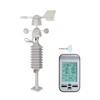 Anemómetro Inalámbrico De Doble Montaje, Sensor De Viento, Estación Metorológica LCD, Reloj, Velocidad,Directción,Temperatura, Hogar, Medidor De Humedad