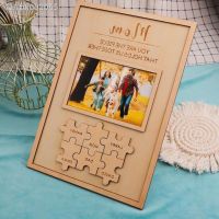 ◕ YOUZI Wooden Puzzle Photo Frame Mom Writing Picture Design Personalized Diy Memorial Gifts Home Decoration