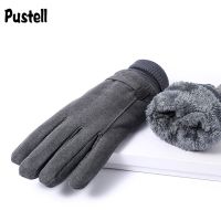 Winter Men Gloves Touch Screen Windproof Anti Slip Plush Inside Keep Warm Outdoor Cycling Driving Male Gloves