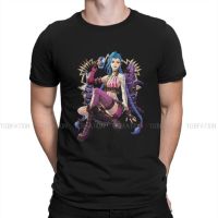 Large mens short sleeves Arcane League Of Legends Lol Anime Tshirt For Men Freedom Jinx Basic Sweatshirts T 4XL.5XL.6XL