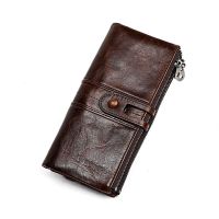 RFID Wallet Women Hasp Zipper Walets Genuine Leather Phone Holder Female Purse Long Womens Wallets Ladies Clutch Coin Purse