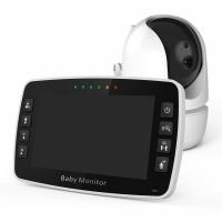 4.3Inch IPS Screen Wireless PTZ Intercom Baby Monitor Security Camera Temperature Display Nanny Cam Long Distance Camera EU Plug