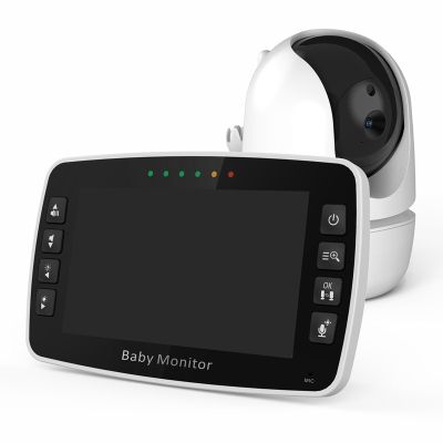 4.3Inch IPS Screen Wireless PTZ Intercom Baby Monitor Long Distance Camera EU Plug