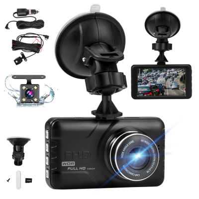 กล้องติดรถยนต์ด้านหน้าและด้านหลัง1080P FHD Dashcam 3 "IPS กล้องแผงหน้าปัดรถยนต์ด้านหน้าและด้านหลังกล้องติดรถยนต์พร้อมการมองเห็นได้ในเวลากลางคืนมุมกว้าง170 ° บันทึกวนลูปเซ็นเซอร์ G มอนิเตอร์ที่จอดรถการตรวจจับการเคลื่อนไหว