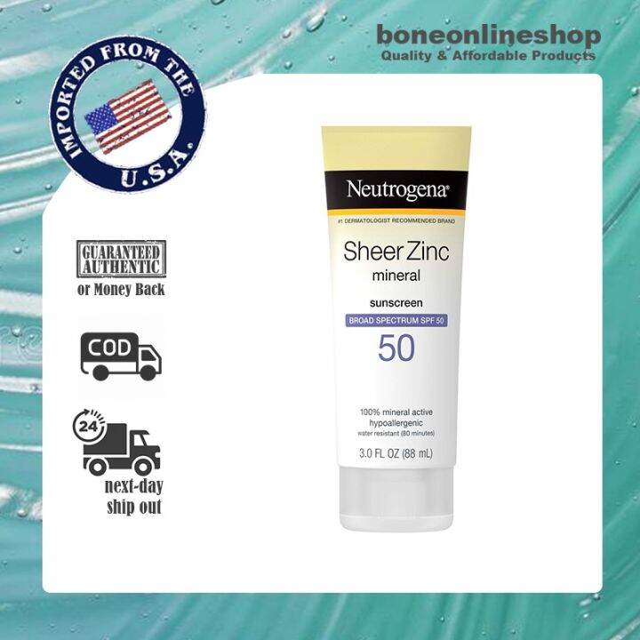 Neutrogena Sheer Zinc Oxide DryTouch Mineral Sunscreen Lotion, Broad