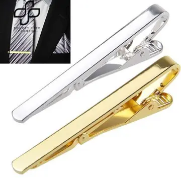 1Pcs Silver Stainless Steel Men's Tie Clip Necktie Pinch Clasp