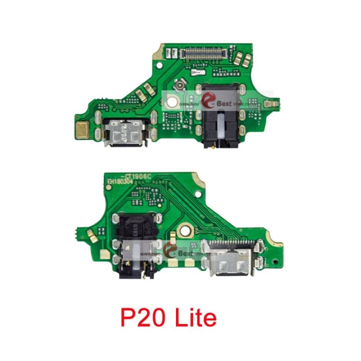 【☄New Arrival☄】 anlei3 1ชิ้นสำหรับ Huawei P20 Lite P20lite Usb บอร์ดซ่อมโทรศัพท์มือถือ Dock หัวต่อช่องเสียบปลั๊กสายเคเบิลงอได้ชาร์จ