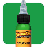 หมึกสักอีเทอนอล SPEARMINT ขนาด 1 ออนซ์ สีสักลาย เอทานอล หมึกสัก เอทานอล หมึกแท้ 100% จากอเมริกา Eternal Tattoo Ink SPEARMINT 1oz 100% Original From America