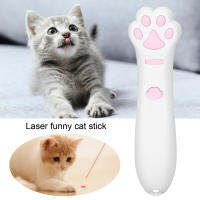 Interactive Cat Toy Teaser Wand Cat Paw Pattern Battery Powered เลเซอร์สีแดงที่ถอดออกได้ Funny Cat Stick สำหรับแมว