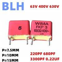 5PC WIMA RED FKP3 7.5MM 10MM 15MM Film Capacitor Hi-Fi Audio P7.5 P10 P15 63V 400V 630V 220PF 680PF 0.0033UF 3300PF 0.22UF 220NF