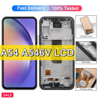 ชิ้นส่วนจอแสดงผล LCD แบบสัมผัสหน้าจอ6.4 "ของแท้สำหรับ Samsung Galaxy A54 5G A546 SM-A546V พร้อมกรอบการเปลี่ยนหน้าจอชิ้นส่วน