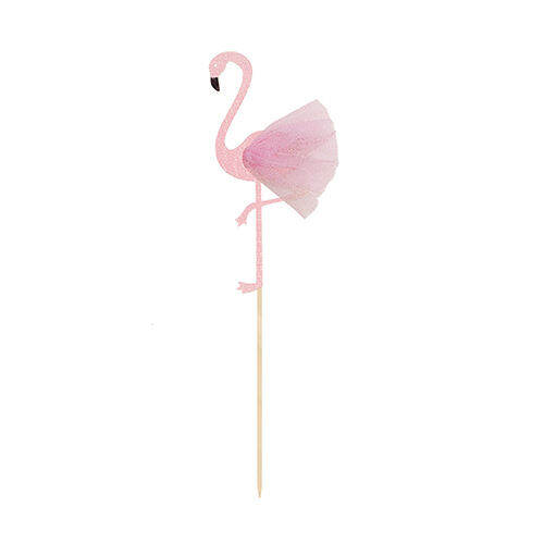 jollyboom-ฮาวาย-flamingo-เค้กใส่ป้าย-cupcake-ตกแต่งเค้กตกแต่งบัลเล่ต์เต้นรำ-flamingo-glitter-สีชมพู-fine-feather-flamingo-เด็กวันเกิดเค้ก-topper