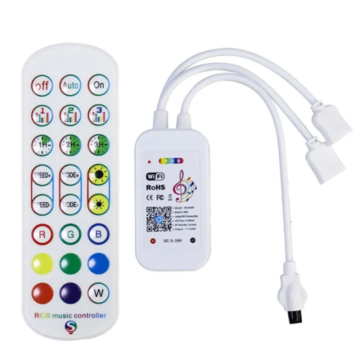 Tuya Wifi Rgb Controller For Led Strip Light Rgb Controler With Keys Remote