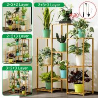 Multi-layer Wooden Flower Rack Plant Shelves Flower Plant Stand Outdoor Garden Balcony Shelves Flower Pot Holder Rack Display Rack