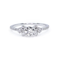 LAVERA Diamond - White Gold Engagement Ring แหวนหมั้นเพชร เม็ดกลางขนาด 0.30 กะรัต  ทองขาว