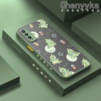 เคส Chenyyka สำหรับ VIVO Y20 Y20i Y20s Y12s Y20 2021 Y11s Y12A Y20T Y20S M Y20S D เคสการ์ตูนไดโนเสาร์แฟชั่นน่ารักแบบบางเคสโทรศัพท์ขอบสี่เหลี่ยมข้างปลอกซิลิโคนคลุมทั้งหมดเคสกันกระแทกป้องกันเลนส์กล้อง