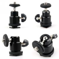 Mini 14" Tripod Screw to Flash Hot Shoe Adapter Mount Holder for Camera Cam Black Ball Bracket Holder Mount for Camera Tripod