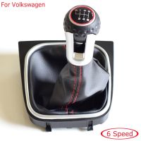 Car Styling Gear Shift Knob Lever Hand Ball Manual 5 6 Speed For VW Golf 6 MK6 GTI GTD R20 2009-2013 Gaiter Boot Leather Cover