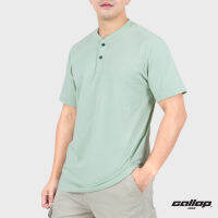 GALLOP : เสื้อยืดคอกระดุม T-SHIRT (Henley neck) รุ่น GT9130 สี Light Green - เขียว / ราคาปรกติ 790.-