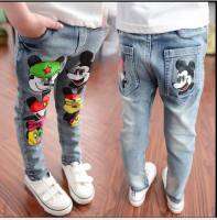 M0024 กางเกงยีนส์เด็ก ลายมิกกี้ KIDS JEANS กางเกงขายาวเด็ก ยีนส์เด็กเท่ห์ๆ กางเกงยีนส์ลายมิกกี้ ยีนส์เด็กแนว กางเกงขายาวเด็ก