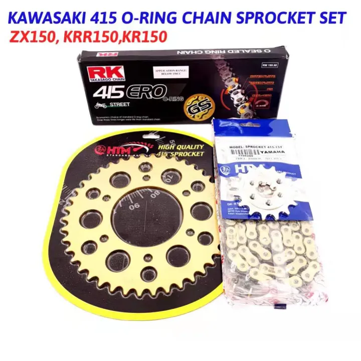 415 Sprocket Set Rk O Ring Oring O Ring Chain Htm Dotomomo Rr150 Rr 150 Zx150 Zx 150 Krr150 Krr 150 Kawasaki Lazada