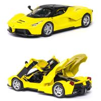 1:32 Ferraris LaFerrari ล้อแม็กรถยนต์รุ่นเสียงและแสงดึงกลับคอลเลกชัน D Iecast ยานพาหนะรถของเล่นสำหรับเด็ก