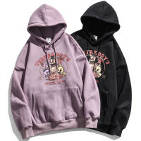 Aolamegs Hoodies Men Funny Cartoon Animals Print Big Pocket Hooded Pullover Autumn Cozy Harajuku College Style Couple Sweatshirt