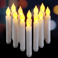 LED Candle Light Taper LED Lamp 1/6/12 Lights Battery Power Yellow Flickering Flameless Candlestick Handheld Light Party Decor