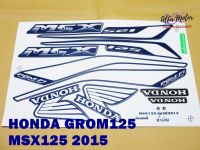 HONDA GROM125 MSX125 GROM MSX year 2015 STICKER “WHITE-BLUE” #สติ๊กเกอร์ติดตัวรถ สีขาว-น้ำเงิน