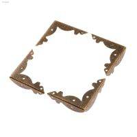 ↂ 4pcs/set Iron Corners Antique Bronze Bracket 46mm Triangle Decor Scrapbook Album Jewelry Wood Box Protectors Table Leg w/Nails