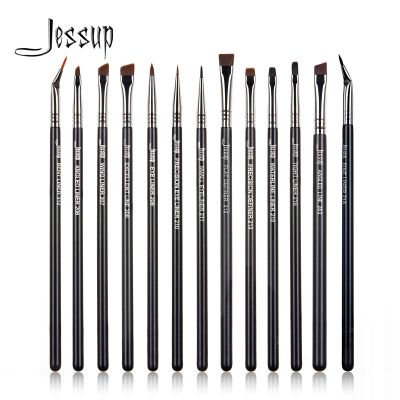 Jessup Eyeliner Brush Makeup Thin Bent Precision Angled Flat Definer Ultra Fine Pencil Precision Synthetic S151 Makeup Brushes Sets