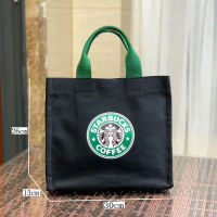 Starbuck กระเป๋าผ้าใบใหม่แบบพกพา,กระเป๋ากล่องข้าวกลางวันผ้าใบถ้วยน้ำในตัวกระเป๋าสำหรับคุณแม่กระเป๋าช่องสำหรับใส่อาหารกลางวันขนาดใหญ่กระเป๋าสะพายกระเป๋าเดินทาง Starbuck