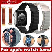 Magnetic sports สายนาฬิกา For apple watch Ultra band 49mm 44mm 45mm 41mm 40mm 42mm 38mm สาย ซิลิโคน For apple watch series 8 se 7 6 5 4 สาย นาฬิกา สมาร์ทวอทช์ สายนาฬิกาข้อมือสำหรับ