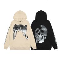 2023ใหม่ ** Spot * High Street revenge Cool Skull hoodie ใหม่ revenge Street Skull พิมพ์ Casual Long Sleeve HOO addition