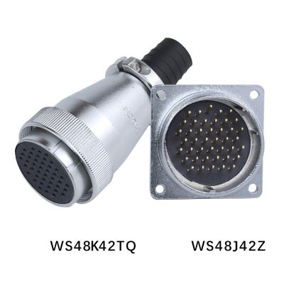 ZHQCN WS48 TQ Z Waterproof M48 Female Plug Male Socket Panel 5 7 20 27 38 42 Pin Industrial Aviation Connector Electrical Power