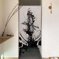 Fashion 2023 Japanese Samurai Samurai Samurai Ink Breeze Warmer Simple Wind Half-curtain Door Curtain Kitchen Drapes Soft Hanging Curtain Restaurant Door Screen Decor Drapes