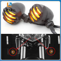 ไฟแสดงไฟเลี้ยวหลอดไฟ LED ยี่ห้อ Cob เปลือกหอยย้อนยุคสัญญาณไฟเลี้ยวรถจักรยานยนต์1คู่อุปกรณ์ดัดแปลง