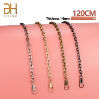 120CM 1.6MM Thickness Crossbody Handbag Chain For The Bag Women Metal Coin Purse Chain Strap Replacement Bag Accessories