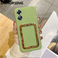 DKHORSING เคสโทรศัพท์แฟชั่น OPPO A78 5G ผิวใหม่รู้สึกหัวเข็มขัดสี่เหลี่ยมราวโลหะ TPU ปลอกอ่อน Oppo A78 2023