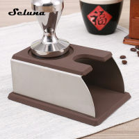 ซิลิโคนกาแฟ Tamper Mat สแตนเลส Espresso Coffee Powder Holder Press Support Base Barista Coffee Machine Tool