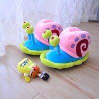 HOT★ฤดูหนาวรองเท้าใส่ในบ้านลายการ์ตูนผู้หญิงน่ารัก Snail Home Plush รองเท้าในร่ม Cozy Flat Slides Furry Warm รองเท้าแตะผู้หญิง Flip Flop