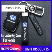 เคสกุญแจรีโมตฝาปิดคุณภาพสูง XSD สำหรับ Honda Key Key พร้อมที่ใส่กุญแจ Fod พวงกุญแจโลโก้รถยนต์โลหะสุดสร้างสรรค์ CR-V แจ๊สแอคคอร์ด Odyssey Brio Mobilio Fit นักบินรถรับส่ง HR-V Legend CR-Z CRX Freed Integra S2000