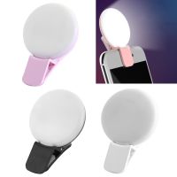 Mobile Phone LED Selfie Ring Light Portable Mini Durable Practical Three Stop Dimming Circle Photography Clip Fill Light Selfie Sticks