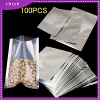 CHIZH 100PCS ครัวเรือน อุปกรณ์ครัว สราญ แรป ถุงอลูมิเนียมฟอยล์ เครื่องซีลสูญญากาศ กระเป๋าเก็บของ ถุงซีลความร้อน