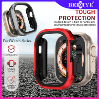 เคสอลูมิเนียมอัลลอยด์ พร้อมเคส TPU สําหรับ Apple Watch Ultra 49 มม. 45 มม. 44 มม. + กรอบกันชนโลหะอลูมิเนียม สําหรับ i Watch Series 8 7 6 5 4 SE2