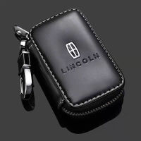 กระเป๋าพวงกุญแจมีซิปเคสกุญแจรถยนต์หนังพวงกุญแจทั่วไปสำหรับ Lincoln MKZ MKC MKX Navigator MKT