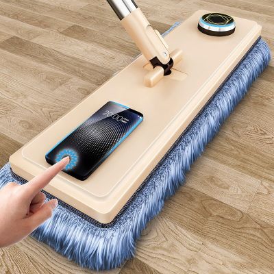 Newest Microfiber Flat Mop Hand Free Squeeze Cleaning Floor Mop with Washable Mop Pads Lazy Mop Household Cleaner Tools