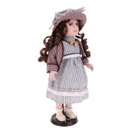 Dolls House Miniature People Figures Porcelain Dolls Girl in Clothes Collections Gift