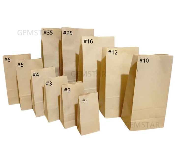 Kraft Paper Bag, Sizes #16 - #45 (50PCS / ORDER) | Lazada PH