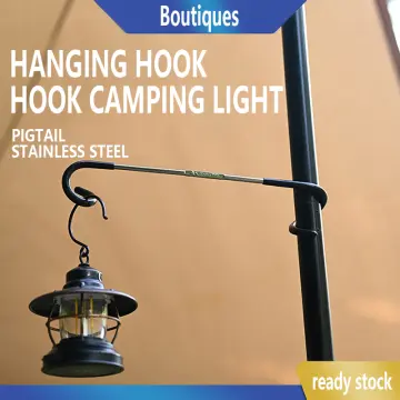 1/3/5Pcs Outdoor Lamp Hook Hanger Pole Mount Hooks Black Pole Attachment  Hanger Multifunctional Camping Lights Hook Accessories